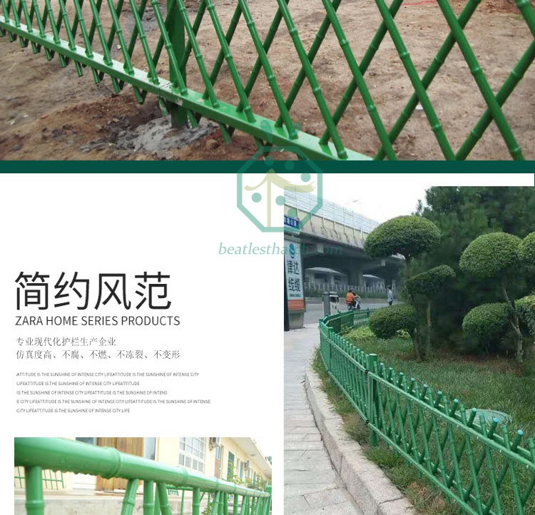 Municipal landscape project iron bamboo guardrail fence