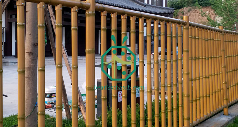 Vertical Iron Simulated Municipal Park Bamboo Fence (The Bamboo's direction is vertical)