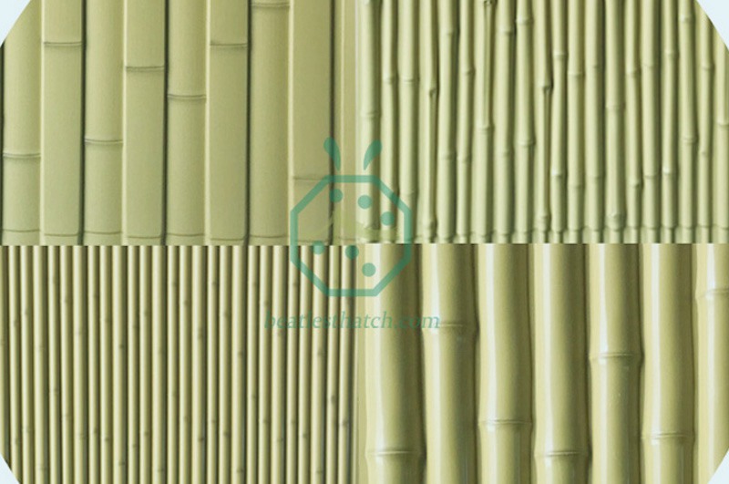 Artificial bamboo woven ceiling panels for tiki hut