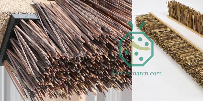 Synthetic African Cape Reed Thatch Eave Tile For Tiki Hut Installation