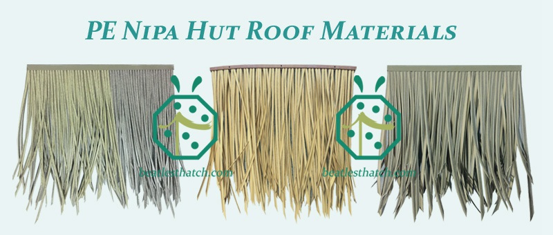 Easy Maintenance PE Material Tiki Hut Thatching Roof