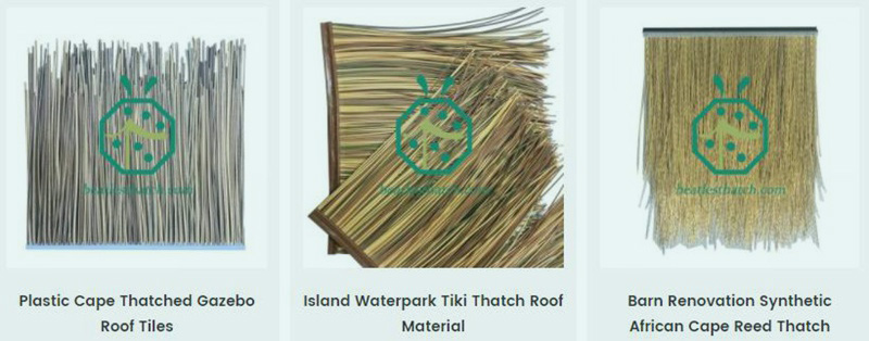 Artifificial African Cape Reed Thatch Roof For Backyard Tiki Hut Construction