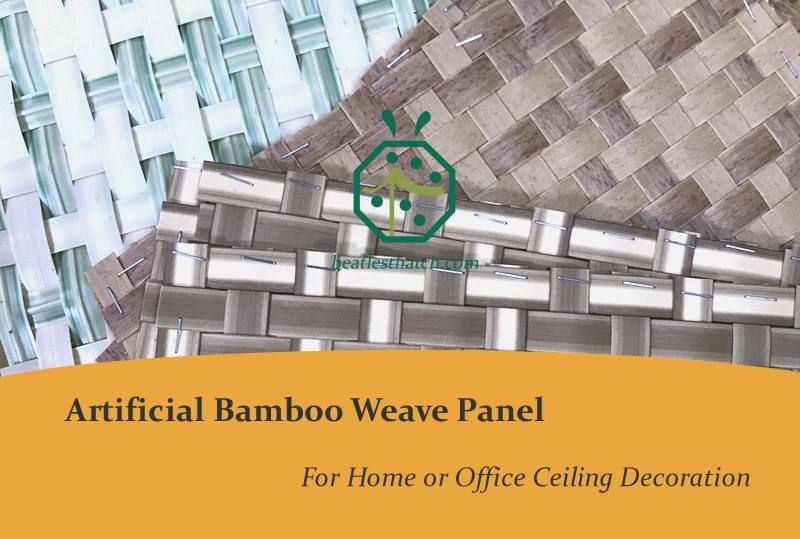 Simulated bamboo weave false ceiling panels for condo apartment decoration