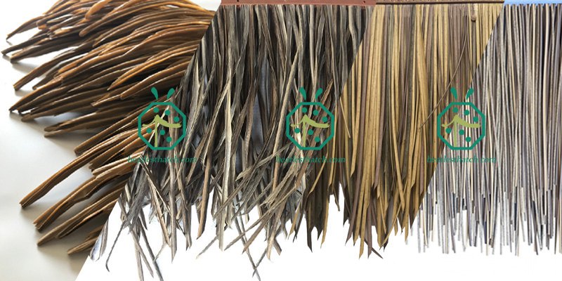 Synthetic thatch roofing material