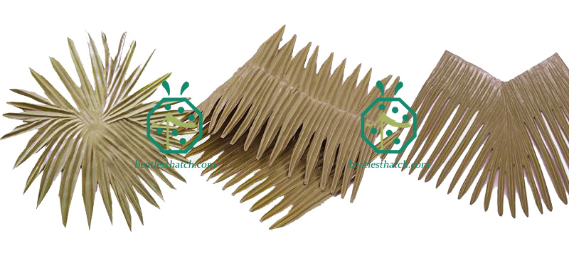 Synthetic viva palm thatch roof accessories
