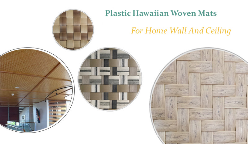 Plastic bamboo woven ceiling panel for resort in Maldives