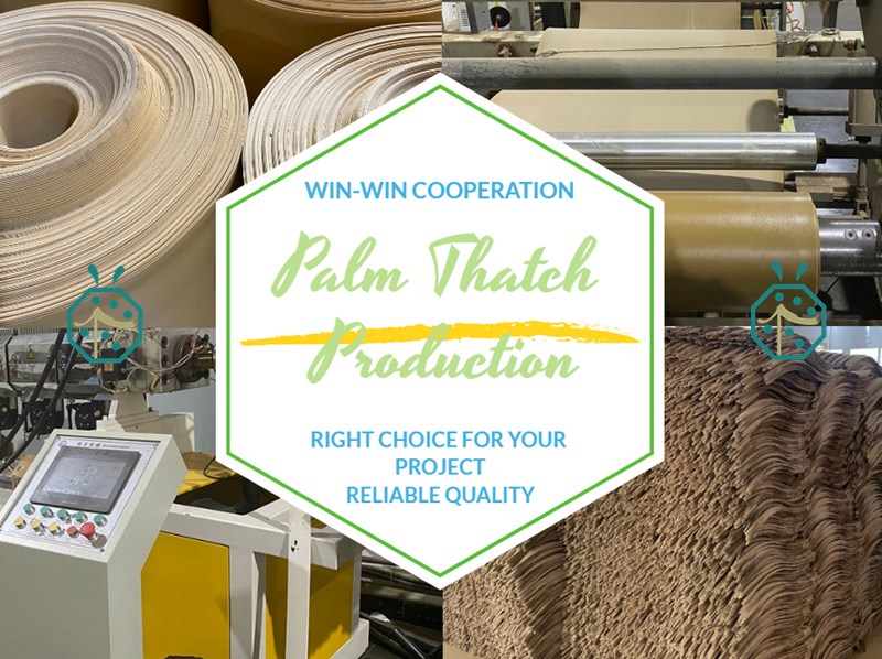 Material and Production of High Quality Artificial Palm Thatch Roof