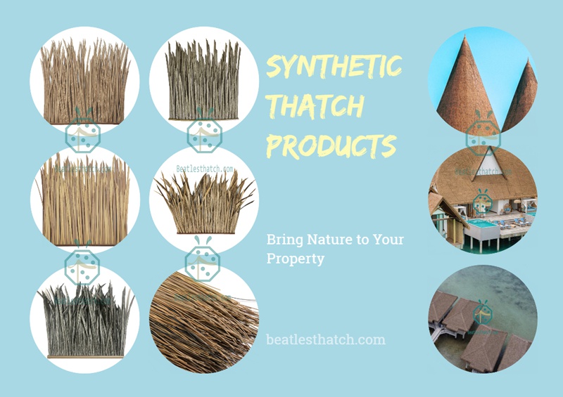 Various different cost artificial fiber thatch roof