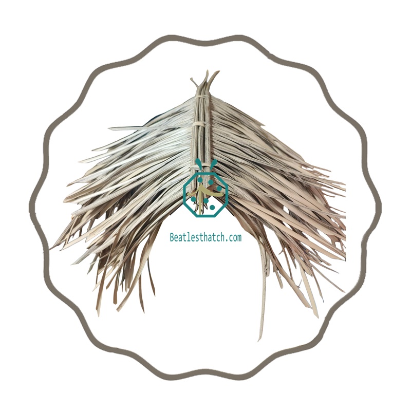 Artificial thatched roof ridge tile for tiki hut corner construction Artificial thatched roof ridge tile for tiki hut corner construction