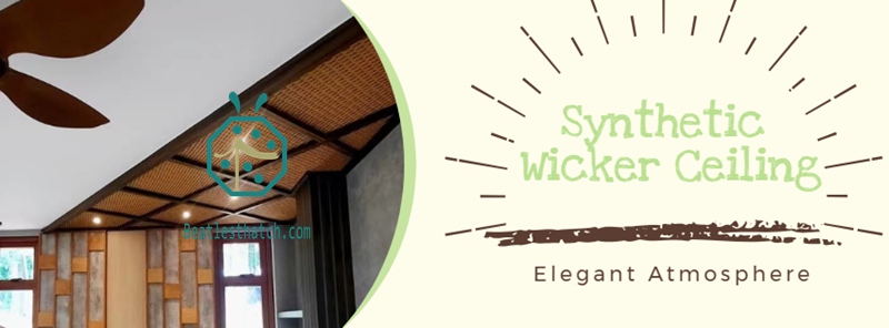 Plastic Wicker Weave Ceiling Mat For Resort Hotel Shade Design Plastic Wicker Weave Ceiling Mat For Resort Hotel Shade Design