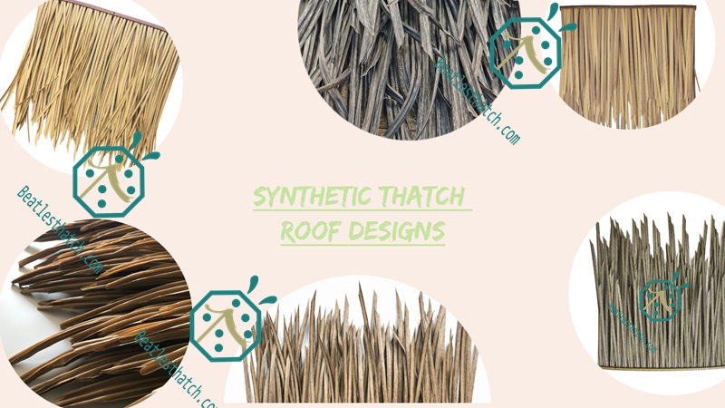 Different types of Plastic HDPE Palm Thatch Roof Tiles for Hideaway Retreat Resort Hotel's Guestroom Bungalow Construction Different types of Plastic HDPE Palm Thatch Roof Tiles for Hideaway Retreat Resort Hotel's Guestroom Bungalow Construction