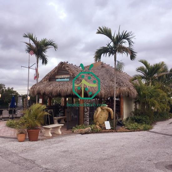 Synthetic tiki bar bamboo thatch roof