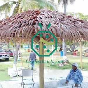 Synthetic palm leaf thatch Panama