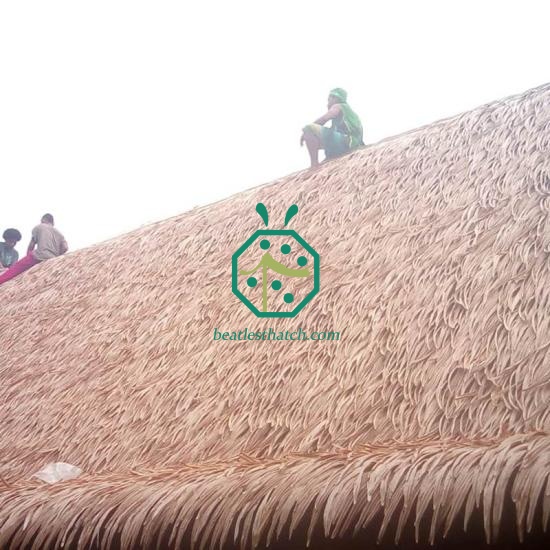 Mayotte Tropical Looking Synthetic Thatch Roof Covering For Palapa