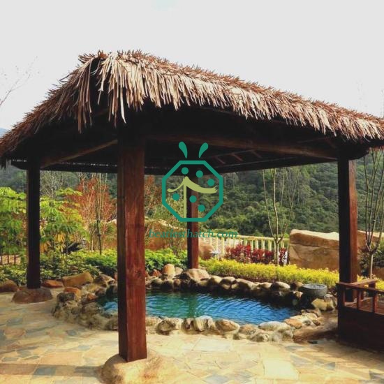Fireproof Tiki Hut Roof Materials from China For Resort and Park Construction