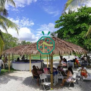 Fake Thatch Panels for Bohio Building Thatch Roof Renovation in Panama