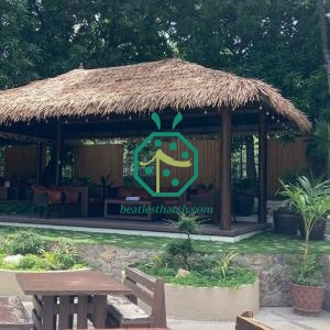 Tiki Bar Synthetic Grass Thatch Roof Material For Beach Building