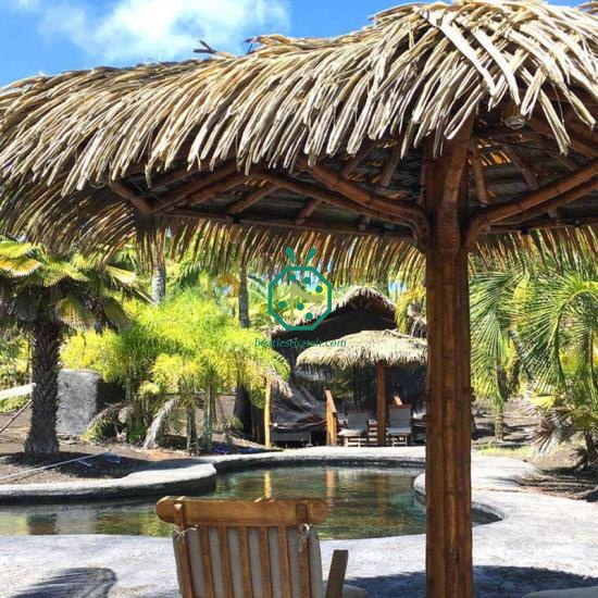 Wooden House Artificial Palmex Thatch Roof Panels For Resort, Theme Park, Waterfront Bungalow