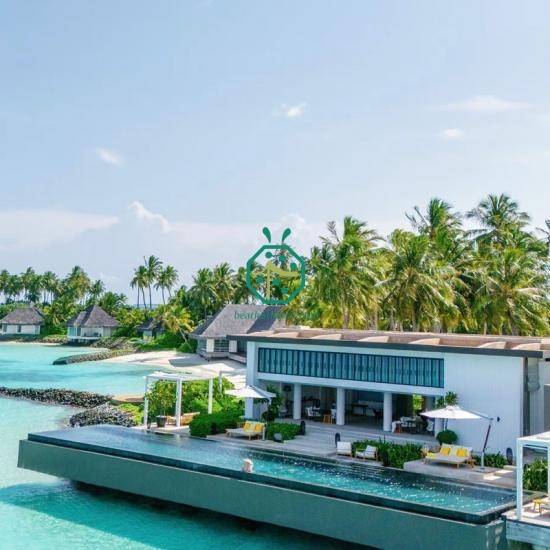 Fireproof Synthetic Kajan Thatch Roofing for Resort Hotel Water Villa Bungalow Construction