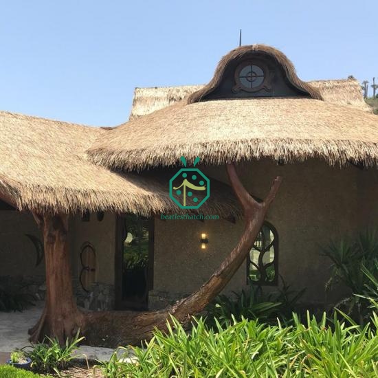 Artificial Coiron Thatch for Theme Park Pavilion Roof Landscape Design