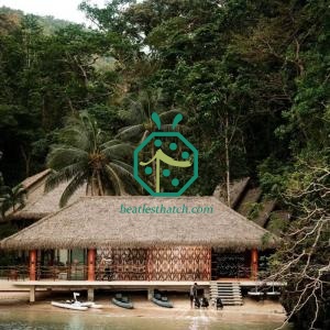 Fireproof fibre thatch for lodge