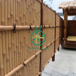 Artificial bamboo fencing panel