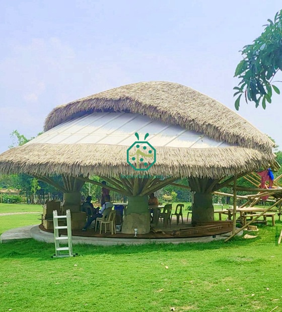 سقف نيبا الاصطناعي لفناء المزرعة البيئية في الحديقة البيئية في الفلبين