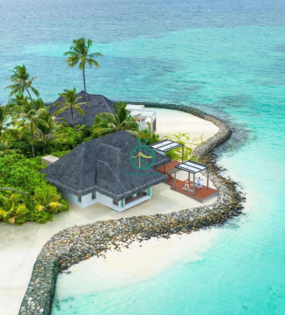 تم توفير 7500 متر مربع من سقف كاجان الاصطناعي لمنتجع جزر المالديف الشهير